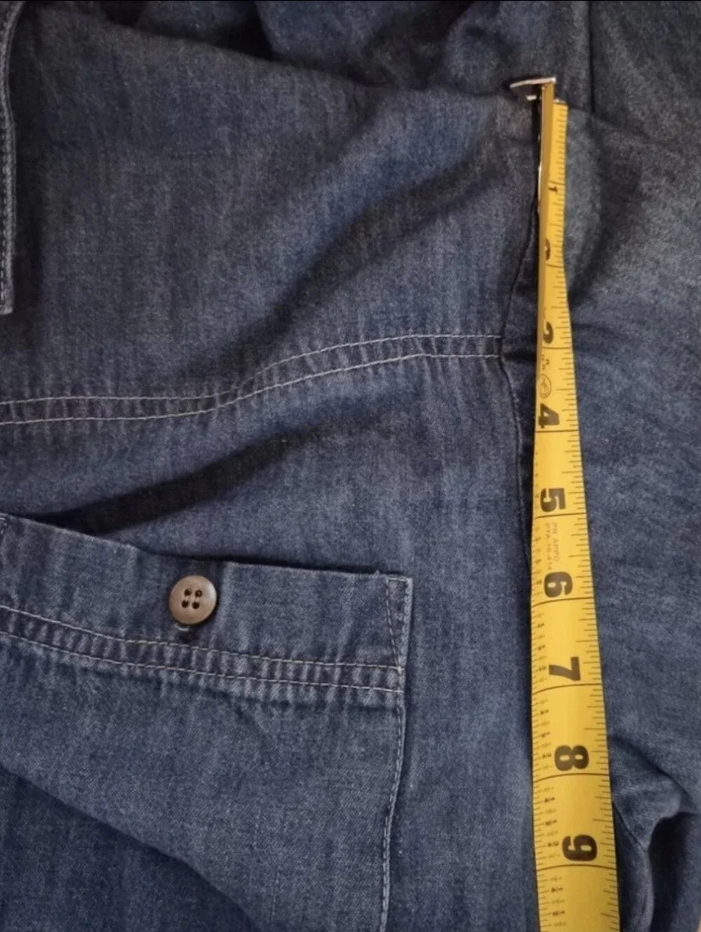 Vintage Gotcha Covered Cottagecore Denim Maxi Dress Pockets Made in the USA